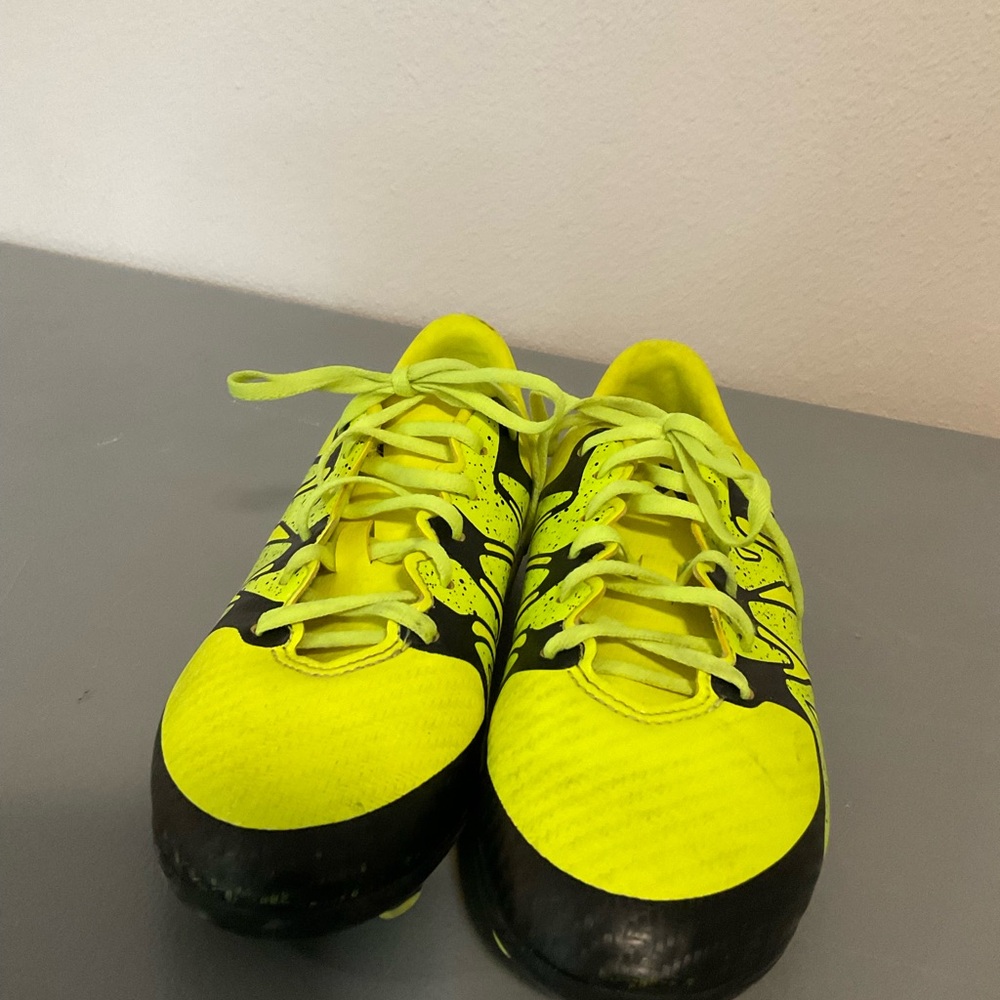 adidas Neon Yellow and Black Athletic Shoes